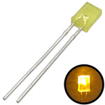 Yellow Rectangular LED, Diffused Lens (5mm x 2mm x 7mm)