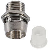 Panel Mount 5mm LED Holder, Bezel Holder for Mount Panel Display Socket Base, Silver Color, Thread Mount Hole Size 8mm