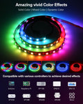 3.2 Feet (1 Meter) LED Strip, Individual Addressable RGB IC LED Strip Light, Adhesive LED Tape Light Programmable, Compatible with Raspberry Pi for DIY Projects