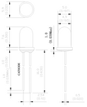 5mm Photodiode, Black Lens