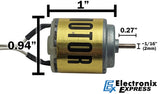 Solar Motor Kit - Includes Solar Cell Module and Clip-on DC Solar Motor (No Soldering Required)