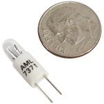 Mini 5mm Incandescent Lamp Bi-Pin (2 Pin) Base 12V, 40mA (7.5mm Bulb Height) T-1¾