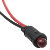 5mm Red Diffused LED Panel Indicator, 2V 30mA, 6-inch Wire Leads