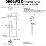 5mm Red Diffused LED Panel Indicator, 2V 30mA, 6-inch Wire Leads