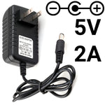 5 Volt DC, 2 Amp Power Wall Adapter with 5.5mm Barrel Jack, 2.1mm Inner Diameter (Center Positive)