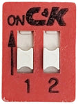 DIP Switch with 2 Switches, 4-Pin, SPST, Red Color, 7.1mm x 9.7mm x 7.5mm