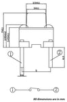 2 Pin Panel PCB Momentary Tactile Push Button, Size 6x6x7mm