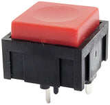 Momentary Switch SPST - Red Square Button (12.4mm x 12.4mm x 10.4mm)