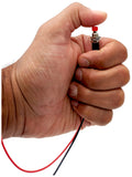 Momentary Switch with Open Wires, Red, 8" Long Wires