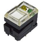 Illuminated Push Button - Transparent Cover - Yellow and Green LED