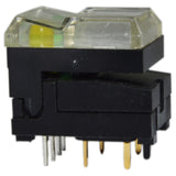 Illuminated Push Button - Transparent Cover - Yellow and Green LED