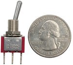 Miniature On-On SPDT Toggle Switch, 3-Pin PC Lead Termination