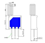 100K Ohms Trimmer Potentiometer Cermet With Long Handle, 3296W Seires Top Adjust