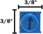 100K Ohm Cermet Potentiometer, Single Turn with Knob, 0.1" Pin Spacing for Breadboards