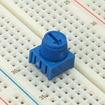 5K Ohm Cermet Potentiometer, Single Turn with Knob, 0.1" Pin Spacing for Breadboards