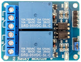 2 Channel 5V Relay Module With Low Level Trigger, Can Be Controlled By Arduino, 8051, AVR, PIC, DSP, ARM, ARM, MSP430, TTL logic