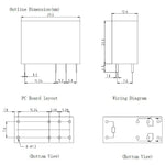 12V 5A Single Contact Relay DIP, 270 Ohms Coil Resistance, Black Case, HLS-14F3L-DC12V-C