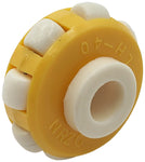 40mm Omni Wheel for 13mm Axle, Yellow and White