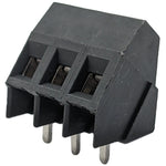 45° Angle 3 Position Wire to Board Terminal Block, Side Entry, Screw Type