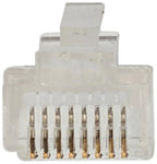 10 Pack RJ45-8 Modular Plugs, 8P8C, UTP Stranded