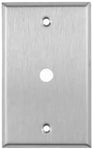 Mulberry 1-Gang 5/8" ID Round Telephone Opening Wallplate, Stainless Steel (97201)