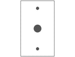 Mulberry 1-Gang 5/8" ID Round Telephone Opening Wallplate, Stainless Steel (97201)