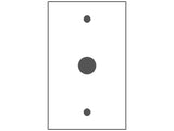 Mulberry 1-Gang 5/8" ID Round Telephone Opening Wallplate, Stainless Steel (97201)