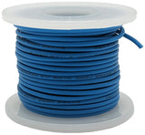 25 Feet Blue 22 Gauge Solid Hook-Up Wire, Tinned Copper, PVC Insulation (Shade May Vary), 300 Volts