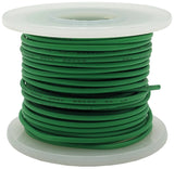 25 Feet Green 22 Gauge Solid Hook-Up Wire, Tinned Copper, PVC Insulation (Shade May Vary), 300 Volts