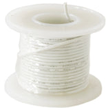 25 Feet White 22 Gauge Solid Hook-Up Wire, Tinned Copper, PVC Insulation (Shade May Vary), 300 Volts