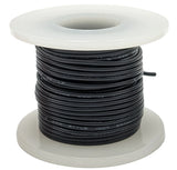 25 Feet Black 24 Gauge Solid Hook-Up Wire, Tinned Copper, PVC Insulation (Shade May Vary)