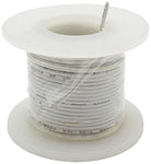 25 Feet White 24 Gauge Solid Hook-Up Wire, Tinned Copper, PVC Insulation (Shade May Vary)