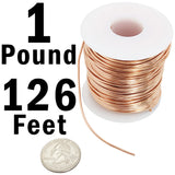 Soft Copper Wire, 16 Gauge, 126 Feet, 1 Pound Spool