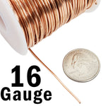 Soft Copper Wire, 16 Gauge, 126 Feet, 1 Pound Spool