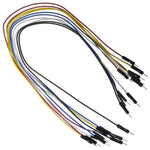 10 Piece Set of 12" Male to Male Jumper Wires (5 Colors)