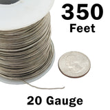 315 Feet 20 Gauge Silver Color Tinned Copper Crafting Wire, Uninsulated