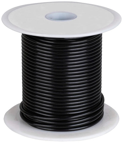 100 Feet Black 16 Gauge Stranded Hook-Up Wire, Copper, PVC Insulation (Shade May Vary)