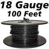 100 Feet 18 Gauge Stranded Lamp Wire, 2 Conductor, SPT-1, Black