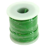 Hook Up Wire 22 Gauge Solid Color Green Length 100 feet, 300 Volts