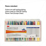 3M Heat Shrink Tubing Color Assortment Kit, 3/32" to 1/2" Single Wall (Thin) Polyolefin (FP-301)