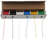 20 Gauge Hook Up Wire Kit - Solid Wire, Tinned Copper - Includes 6 Different Color 100 Foot Spools