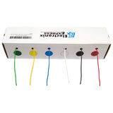 22 Gauge Hook Up Wire Kit - Solid Wire, Tinned Copper - Includes 6 Different Color 25 Foot Spools