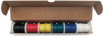 Stranded 24 Gauge Hook Up Wire Kit - Includes 6 Different Color 100 Foot Spools, Tinned Copper, PVC Insulated