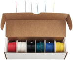 Stranded 26 Gauge Hook Up Wire Kit - Includes 6 Different Color 25 Foot Spools, Tinned Copper, PVC Insulated