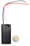 9V Battery Holder with Cover, ON/OFF Switch, Red & Black Wire Leads