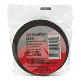 3M Temflex Rubber Splicing Tape, 1-1/2 in x 22 ft, Black, 2155 Series