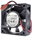 Small 12V DC Brushless Fan 60 x 60 x 20mm, 2 Wire, 31.21 CFM, Ball Bearing (DFD0612L)