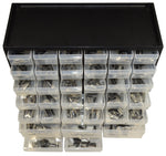 375 Piece Linear IC Assortment Kit with 34 Types of Linear Integrated Circuits in Electronic Component Cabinet Storage Case