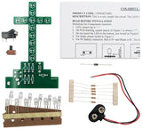 Colorful Flashing LED Cross Soldering Practice Kit (Beginner Skill Level)