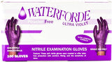 Waterforde Powder-Free Nitrile Exam Gloves – 4 Mil Box of 100 (Large)